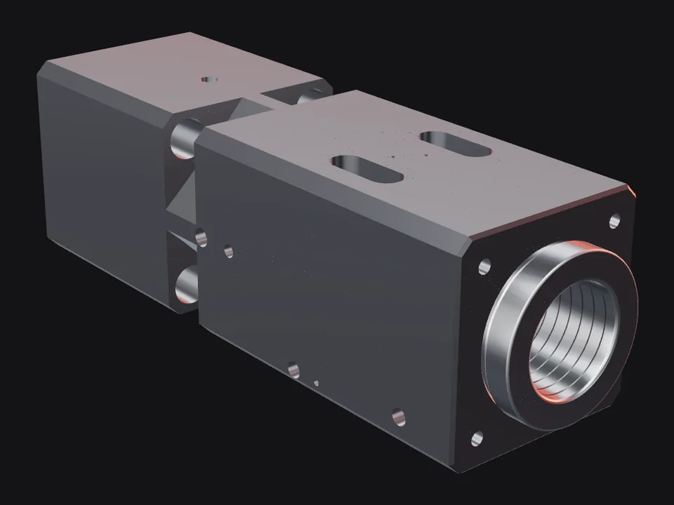 Cat 160 front head with bushings and pins, front view