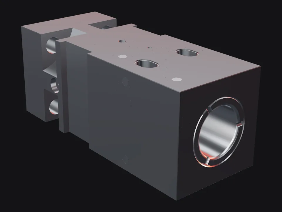 D&A 130V front head with bushings and pins, front view