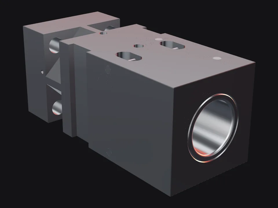 Daemo S2000 front head with bushings and pins, front view