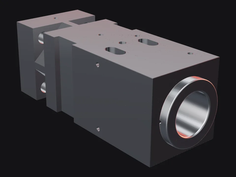 Daemo S2200 front head with bushings and pins, front view