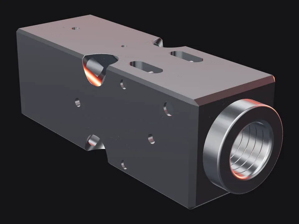 DNB D130 IIS front head with bushings and pins, front view