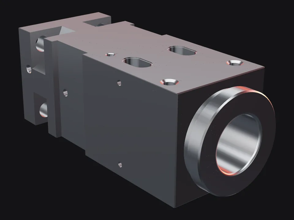 Furukawa F19 front head with bushings and pins, front view