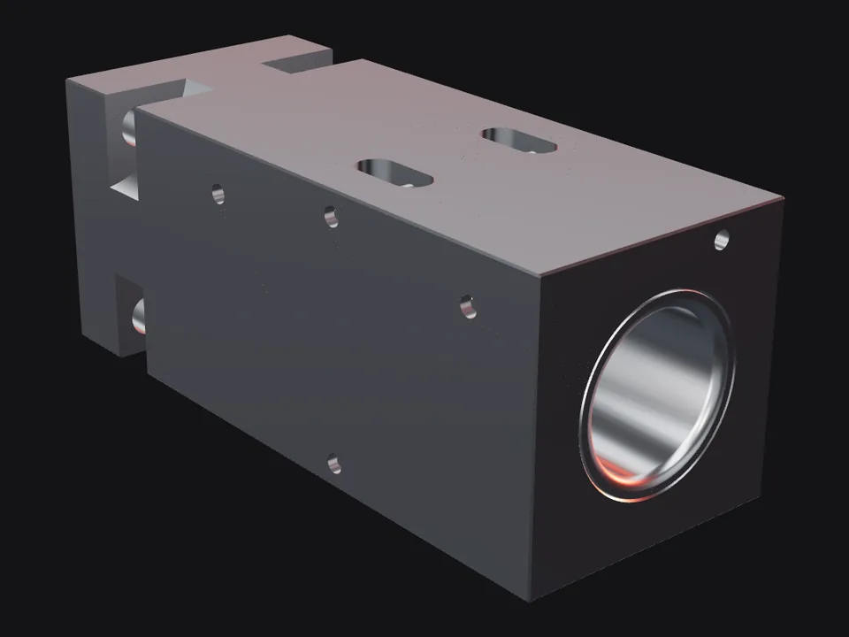 Krupp HM 1500 front head with bushings and pins, front view
