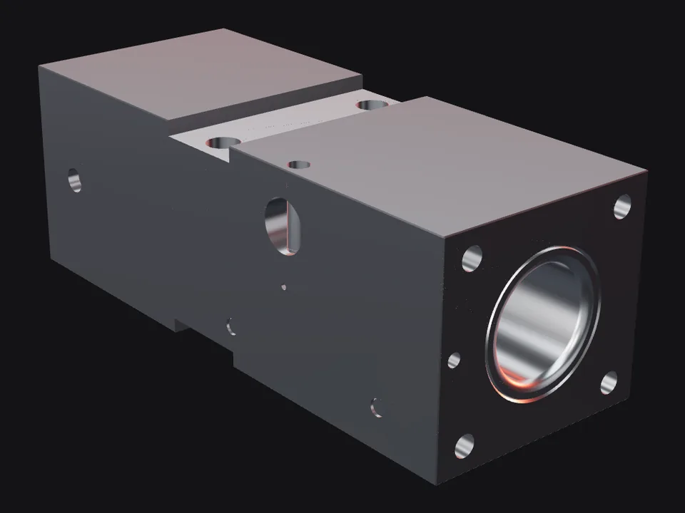Krupp HM 550 front head with bushings and pins, front view
