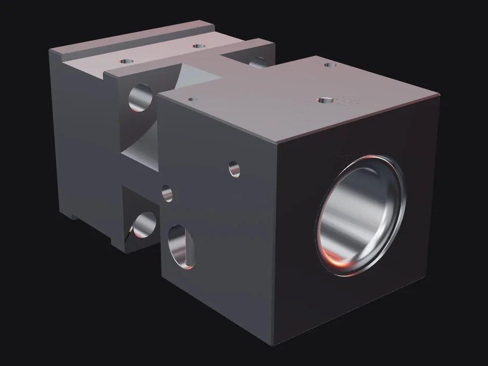Krupp HM 600 front head with bushings and pins, front view