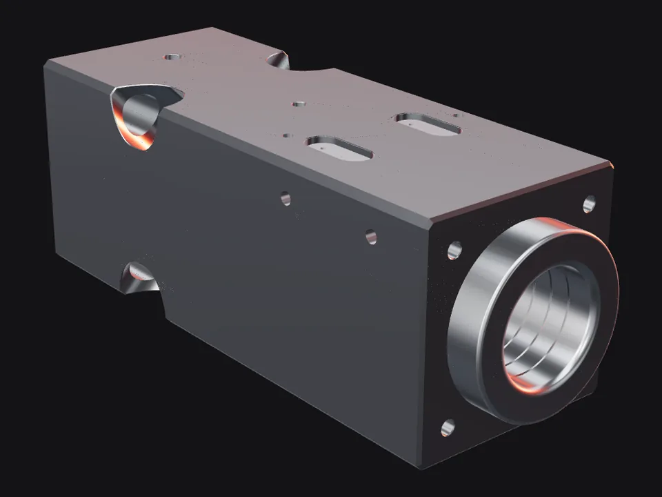 MTB 275 II front head with bushings and pins, front view