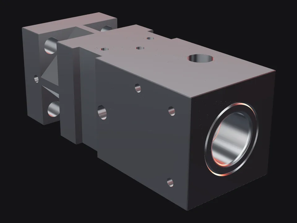 Okada OKB 304B front head with bushings and pins, front view