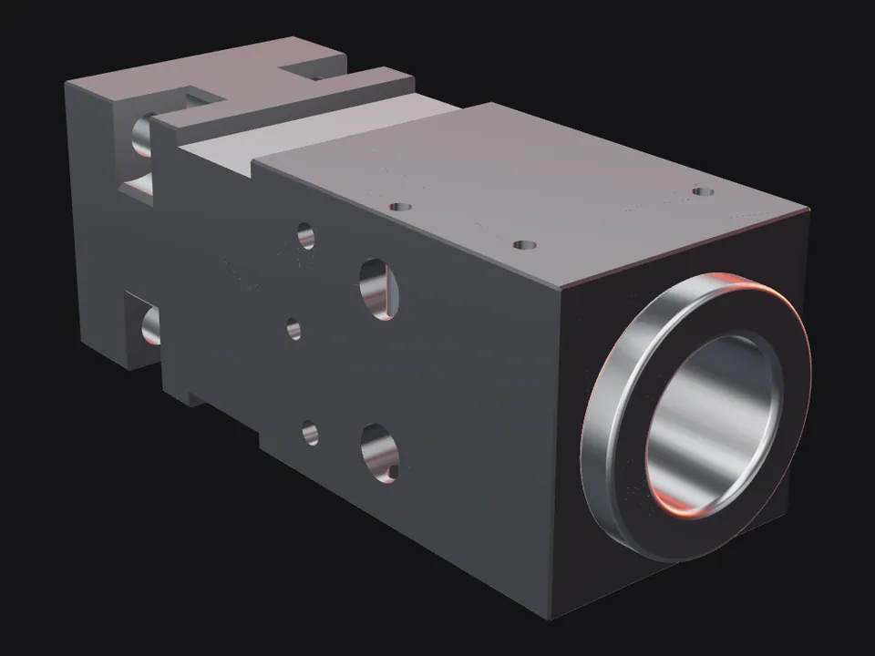 Okada OKB 310 front head with bushings and pins, front view
