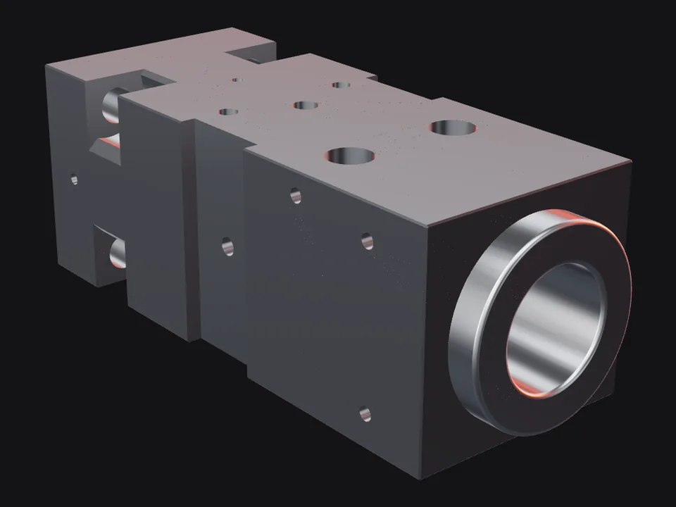 Okada OKB 316 front head with bushings and pins, front view