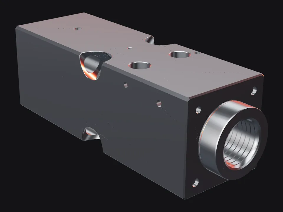Rammer G100 front head with bushings and pins, front view
