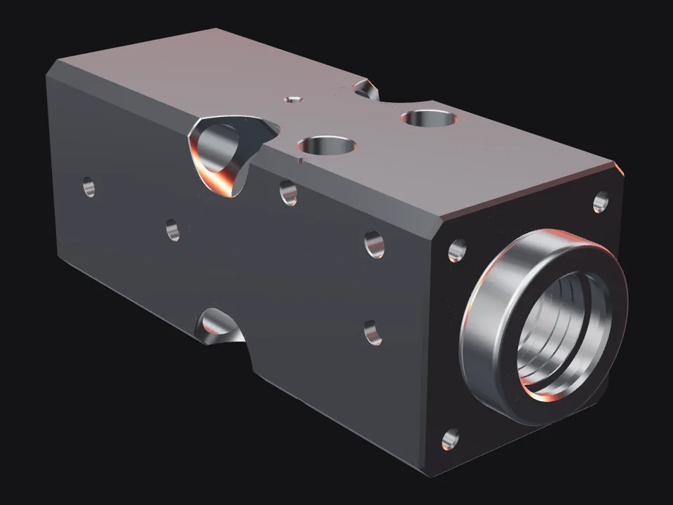 Rammer G80 front head with bushings and pins, front view