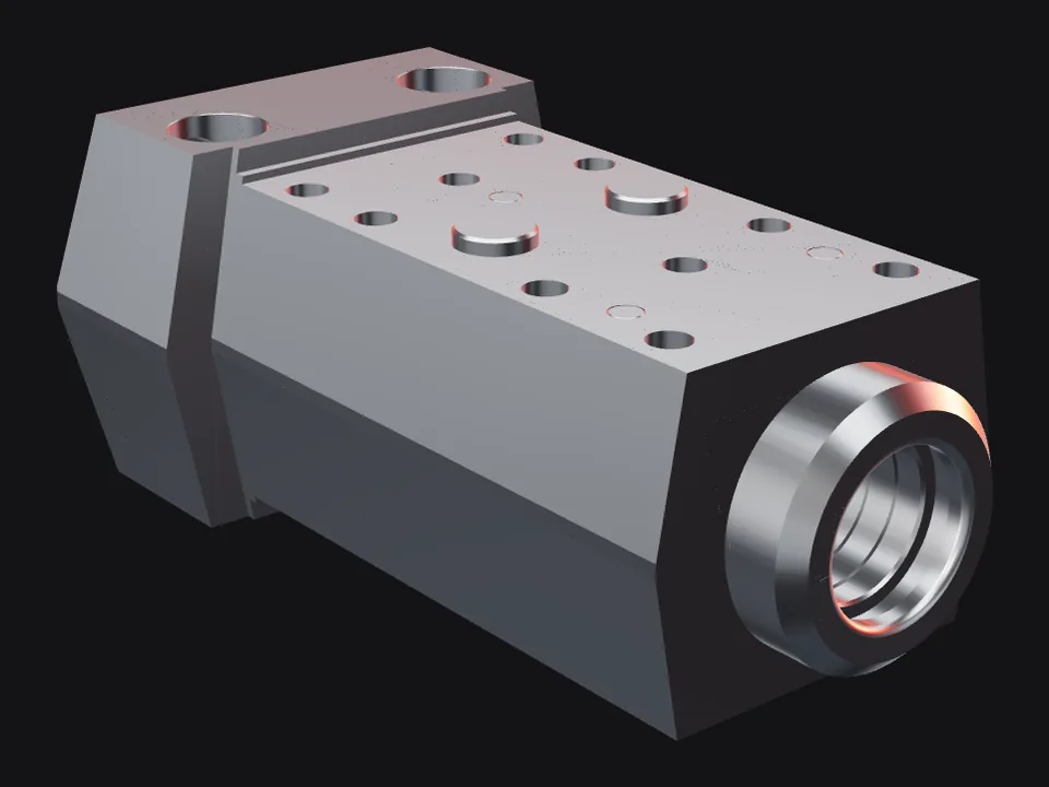 Rammer S29 front head with bushings and pins, front view