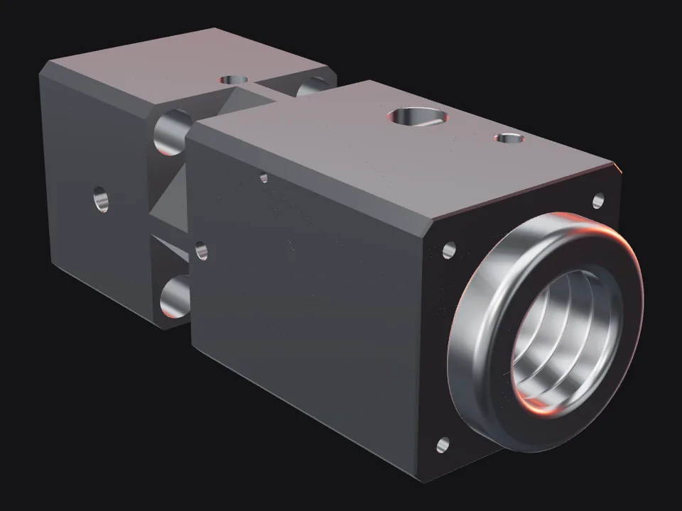 Rammer S54 front head with bushings and pins, front view