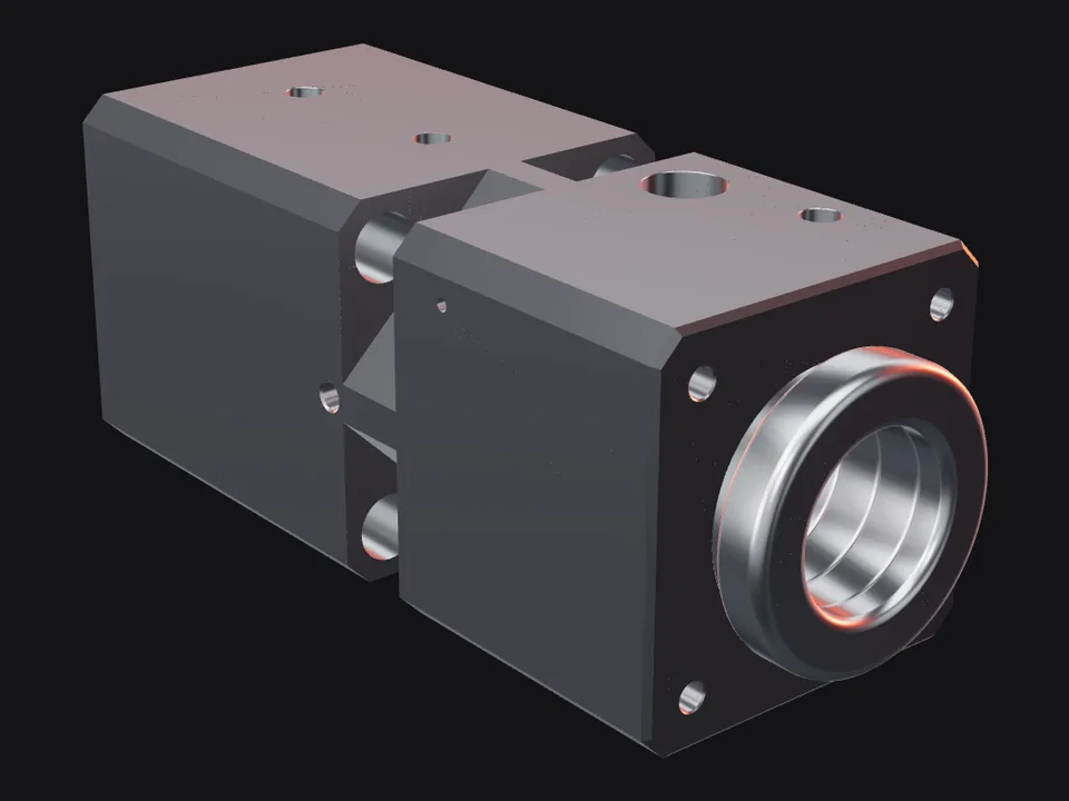 Rammer S56 front head with bushings and pins, front view