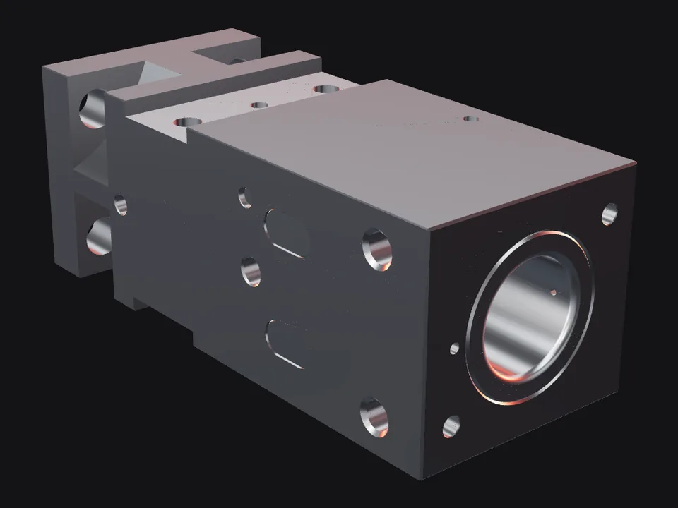 Soosan SB50 TS-P front head with bushings and pins, front view