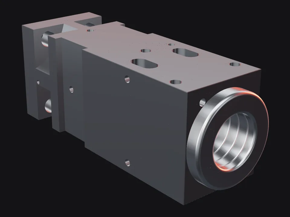 Soosan SB60 front head with bushings and pins, front view