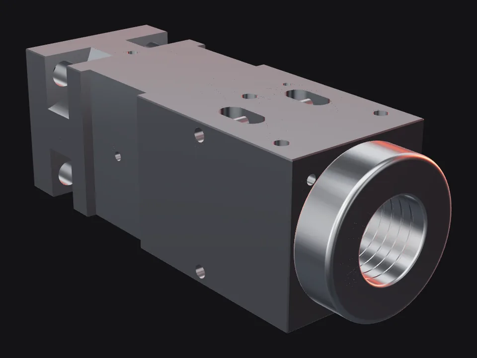 Soosan ST180 front head with bushings and pins, front view