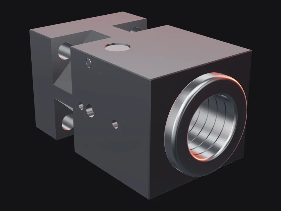 Toyo THBB 1400 front head with bushings and pins, front view