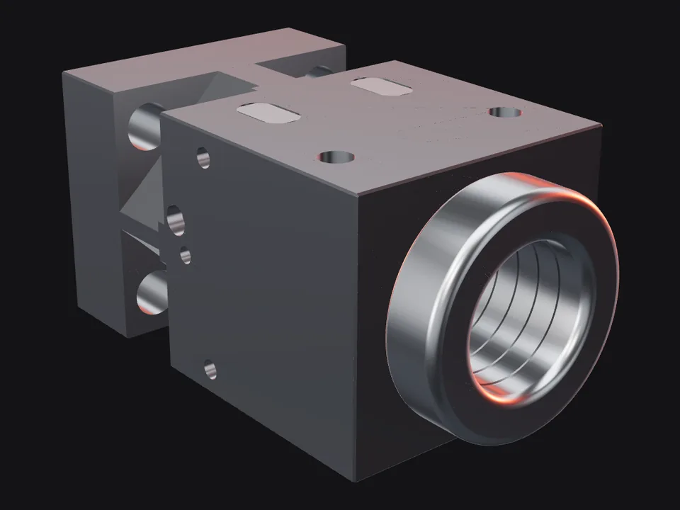 Toyo THBB 1600 front head with bushings and pins, front view