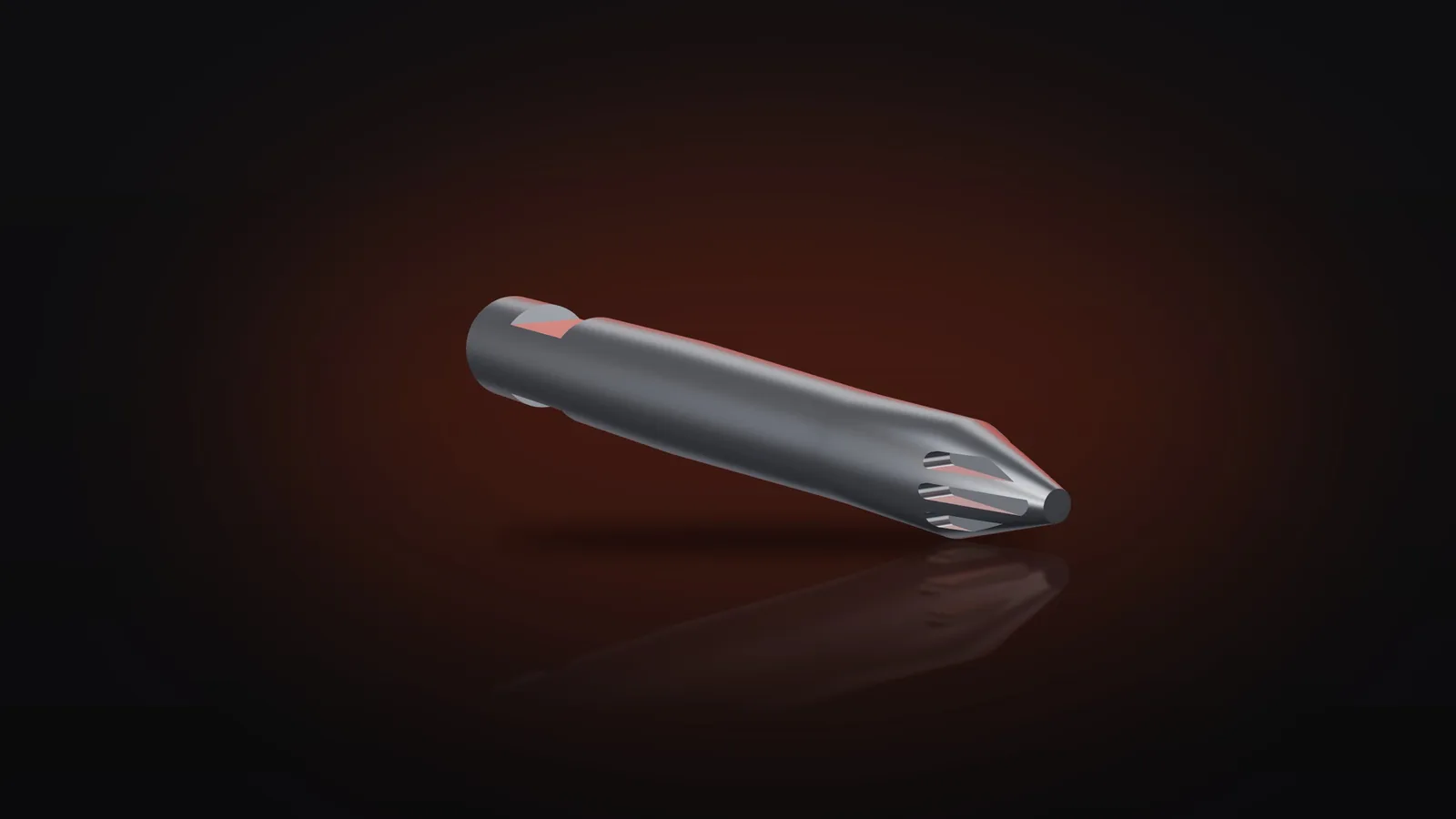 Conical tool with dust grooves