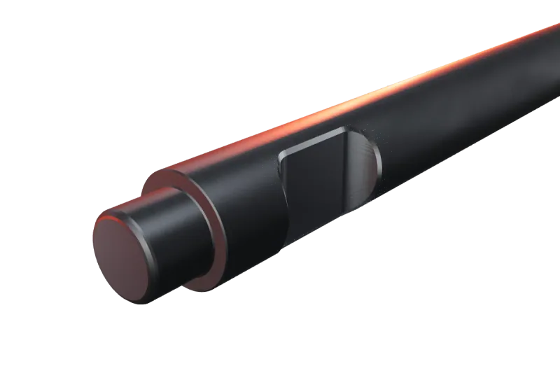 KU70-12 breaker tip key slot and rear end, close-up