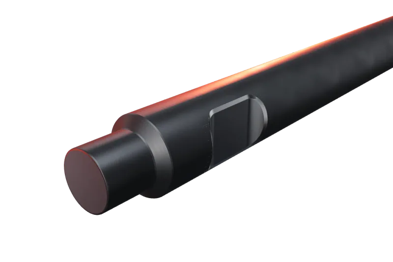 KU155-05 breaker tip key slot and rear end, close-up
