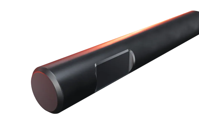KU140-22 breaker tip key slot and rear end, close-up