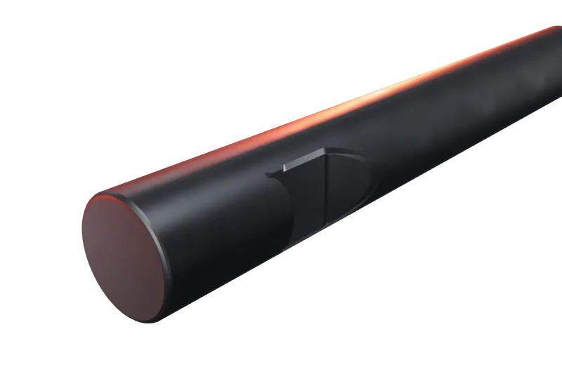 KU148-01 kırıcı ucunun kama kanalı ve arka ucu, yakın görünüş