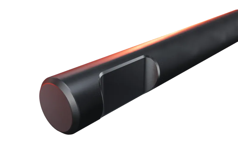 KU130-15 breaker tip key slot and rear end, close-up