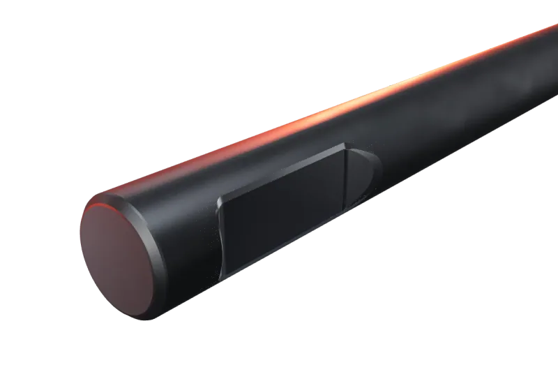 KU114-04 breaker tip key slot and rear end, close-up