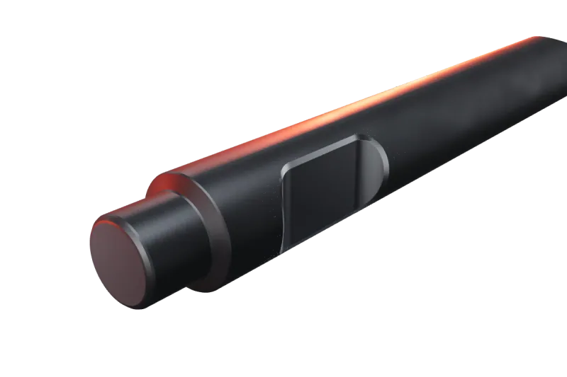 KU114-05 kırıcı ucunun kama kanalı ve arka ucu, yakın görünüş