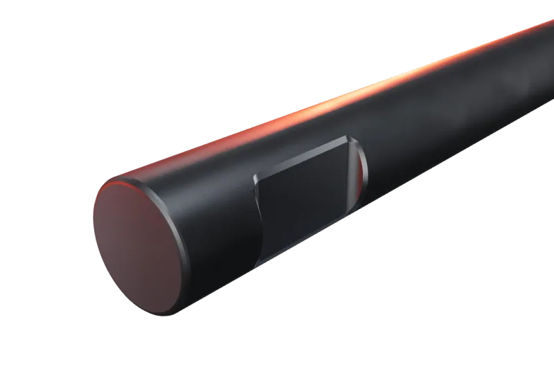 KU135-02 kırıcı ucunun kama kanalı ve arka ucu, yakın görünüş