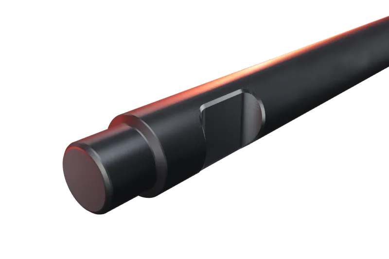 KU85-04 breaker tip key slot and rear end, close-up
