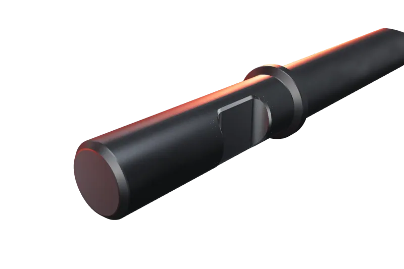 KU80-10 kırıcı ucunun kama kanalı ve arka ucu, yakın görünüş