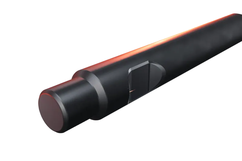 KU146-06 kırıcı ucunun kama kanalı ve arka ucu, yakın görünüş