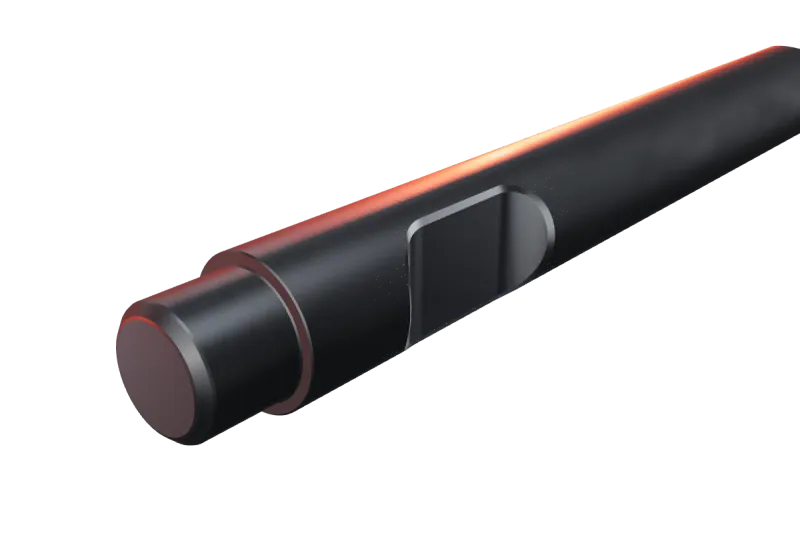 KU90-06 breaker tip key slot and rear end, close-up