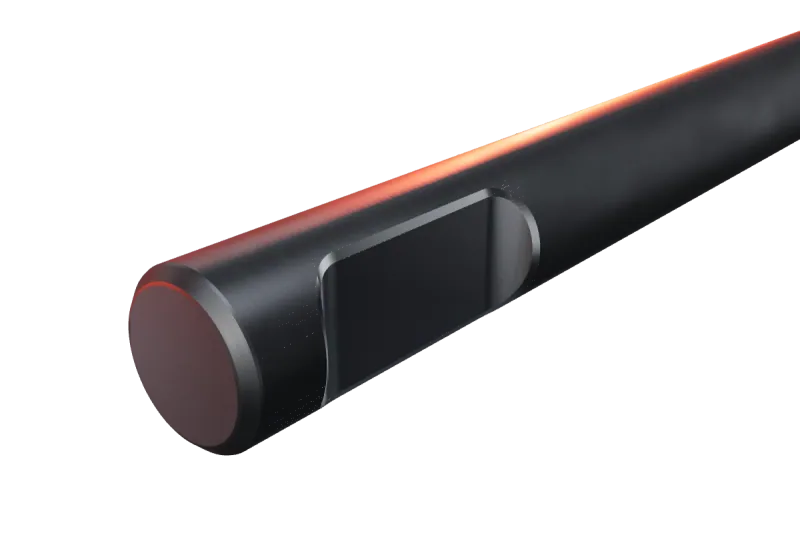 KU85-10 breaker tip key slot and rear end, close-up