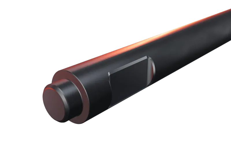 KU80-02 kırıcı ucunun kama kanalı ve arka ucu, yakın görünüş