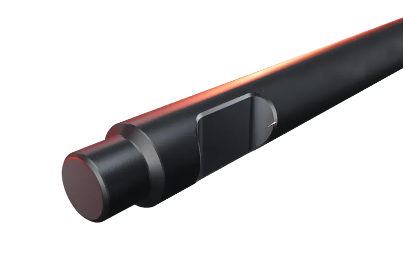 KU155-02 breaker tip key slot and rear end, close-up