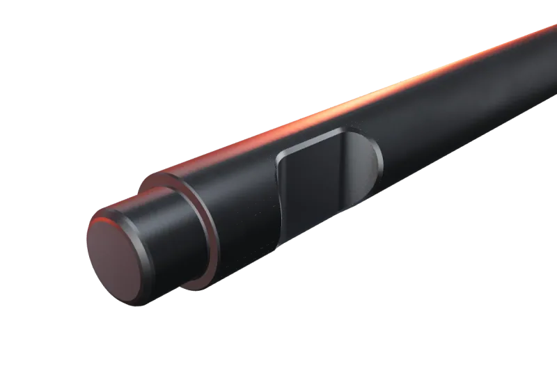 KU53-04 breaker tip key slot and rear end, close-up