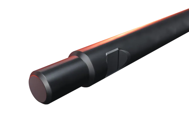KU150-09 breaker tip key slot and rear end, close-up