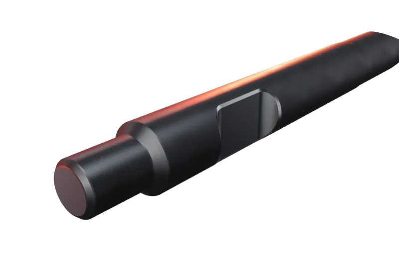 KU165-12 breaker tip key slot and rear end, close-up