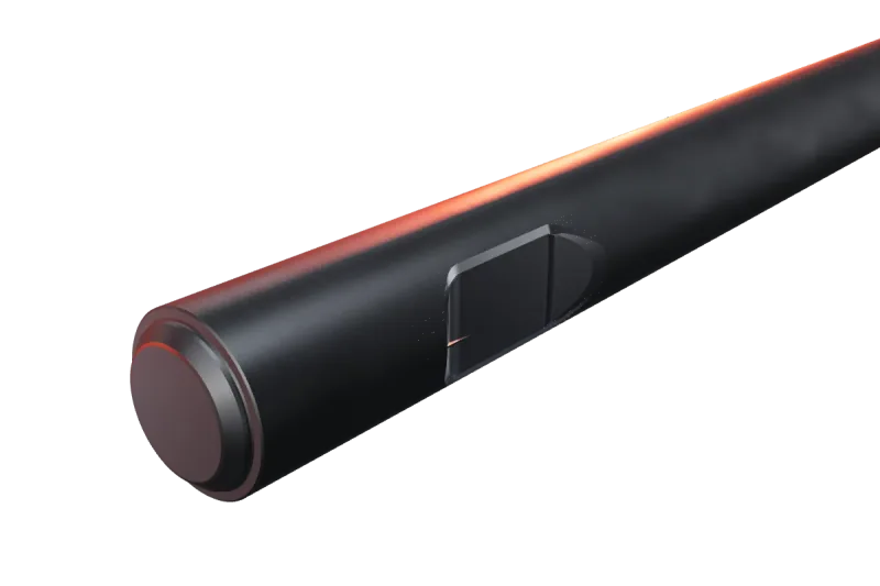 Montabert M 900 kırıcı ucunun kama kanalı ve arka ucu, yakın görünüş