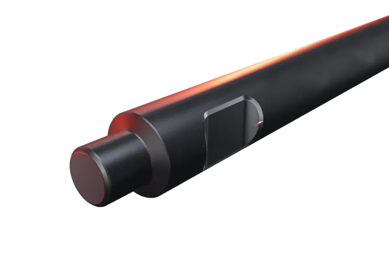 Furukawa F19 breaker tip key slot and rear end, close-up
