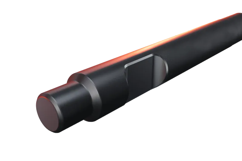 KU96-01 breaker tip key slot and rear end, close-up