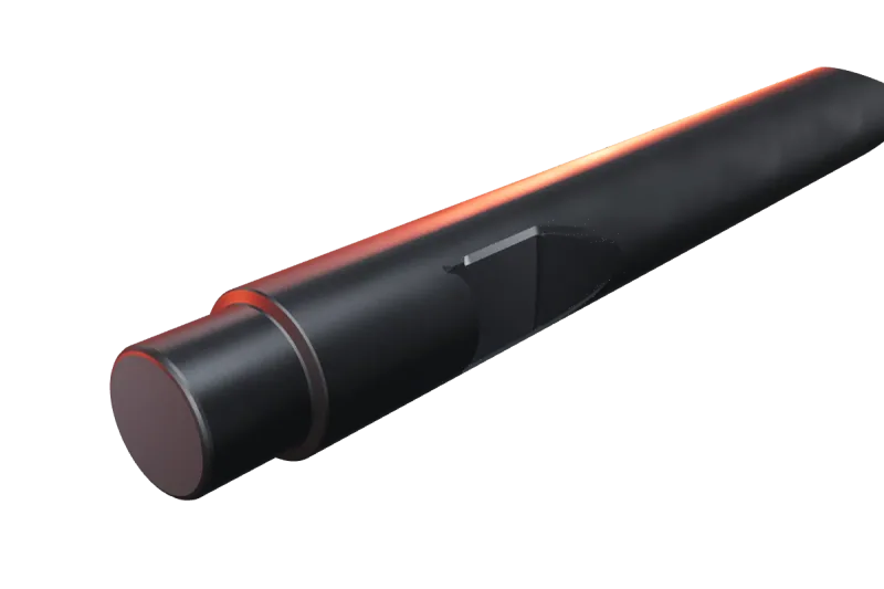 KU120-07 kırıcı ucunun kama kanalı ve arka ucu, yakın görünüş
