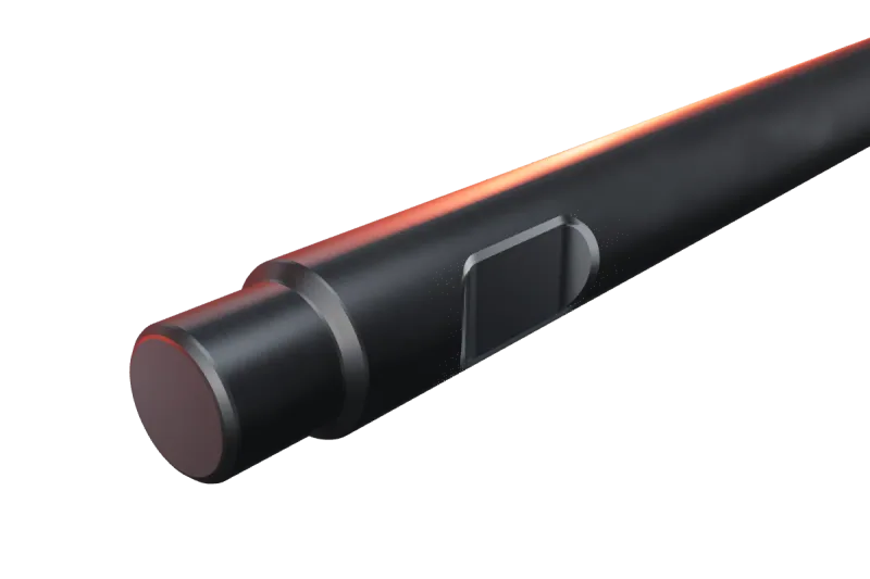 BTI BT 410 breaker tip key slot and rear end, close-up