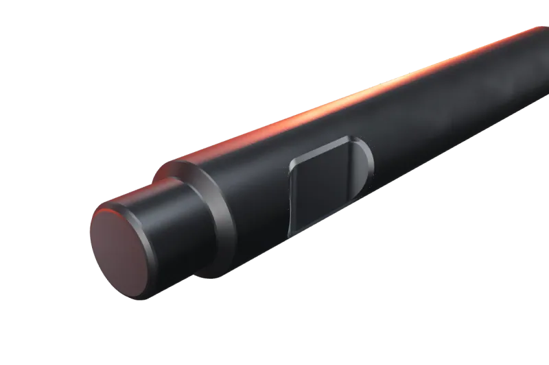 KU125-02 kırıcı ucunun kama kanalı ve arka ucu, yakın görünüş