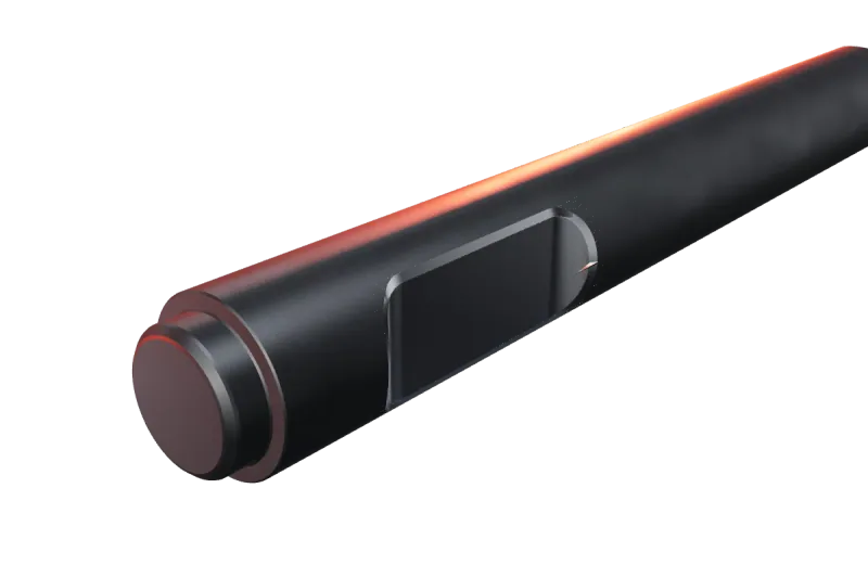 KU119-02 kırıcı ucunun kama kanalı ve arka ucu, yakın görünüş