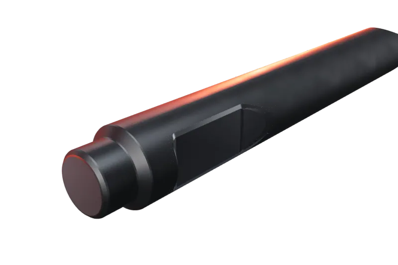 KU150-25 kırıcı ucunun kama kanalı ve arka ucu, yakın görünüş